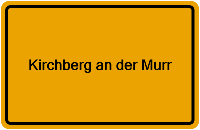 Handelsregisterauszug Kirchberg an der Murr